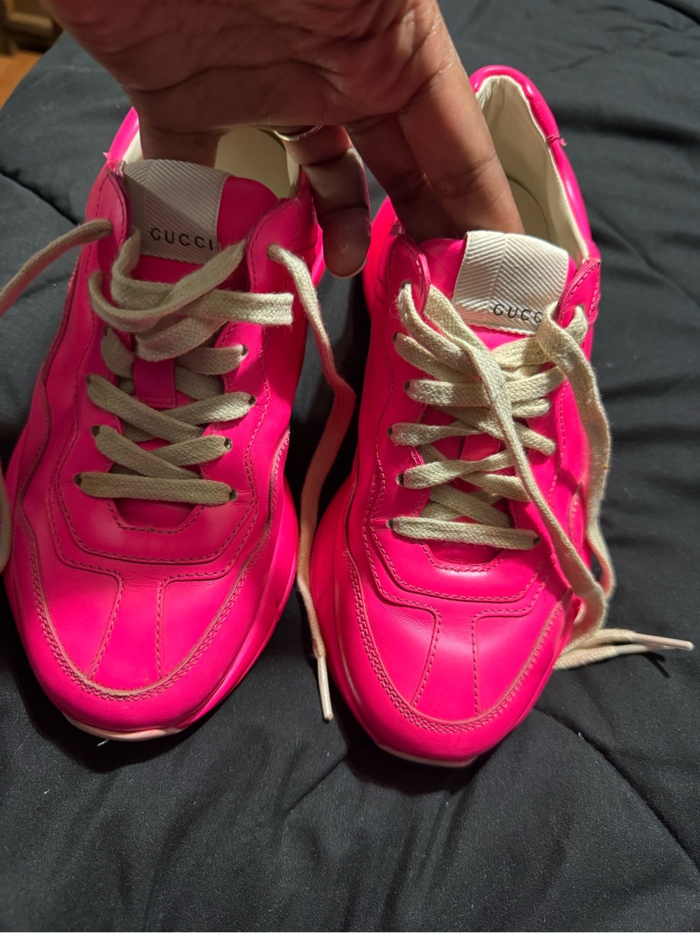 Gucci Hot Pink Low-Top Sneakers